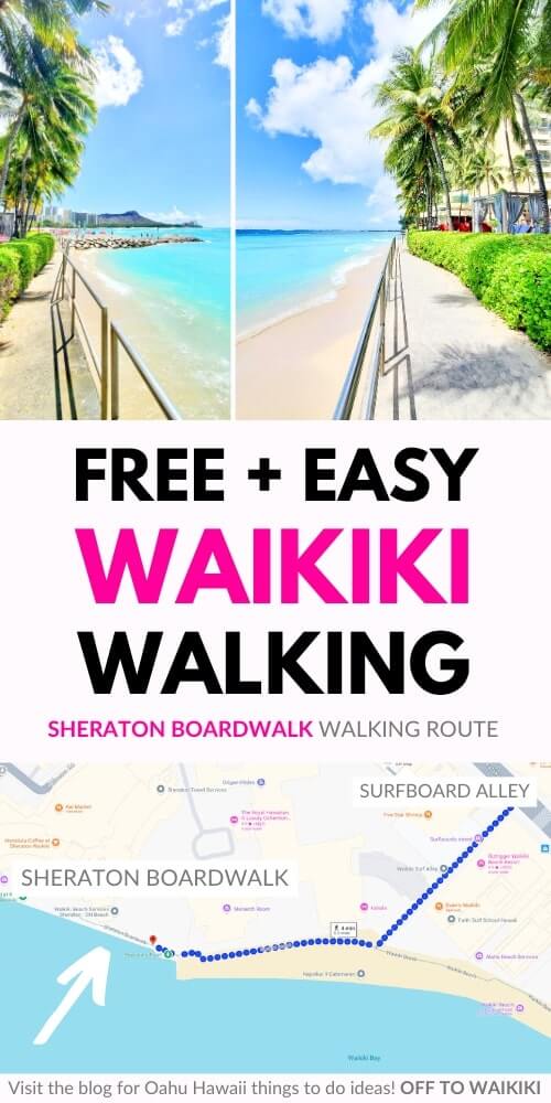 sheraton boardwalk waikiki walking route map