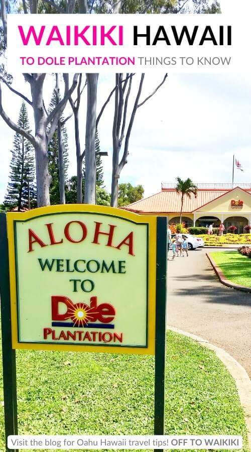 visit dole plantation from waikiki