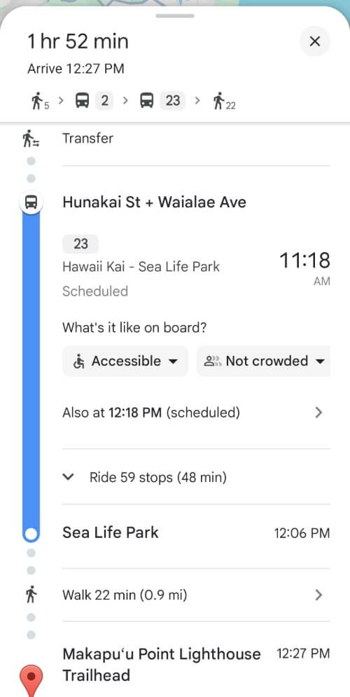 waikiki to makapuu lighthouse trail bus directions to sea life park