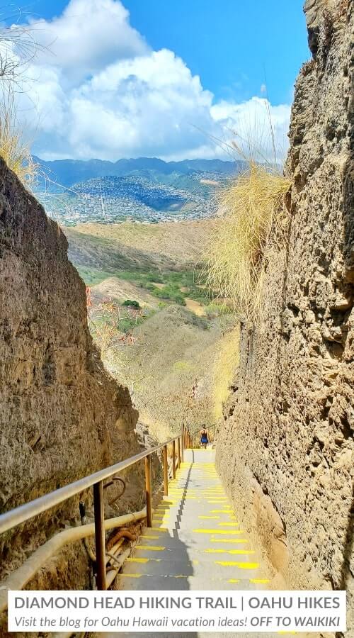 diamond head trail tunnel stairs