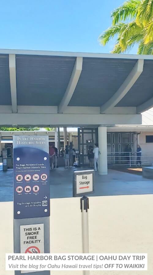 pearl harbor visitor center entry no bags allowed