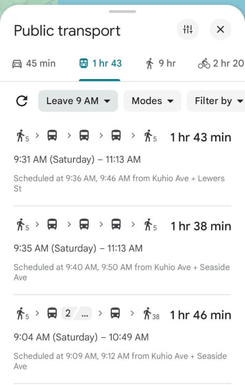 waikiki to lanikai pillbox hike bus route