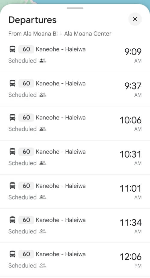 kualoa ranch bus schedule