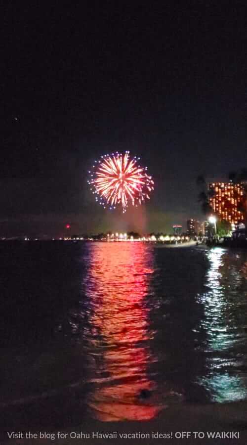 fireworks from fort derussy beach