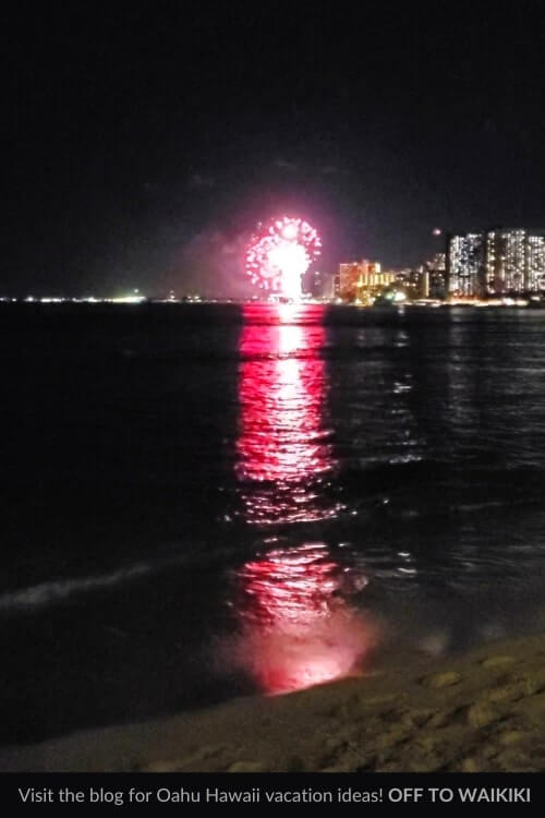 watch fireworks from queens beach