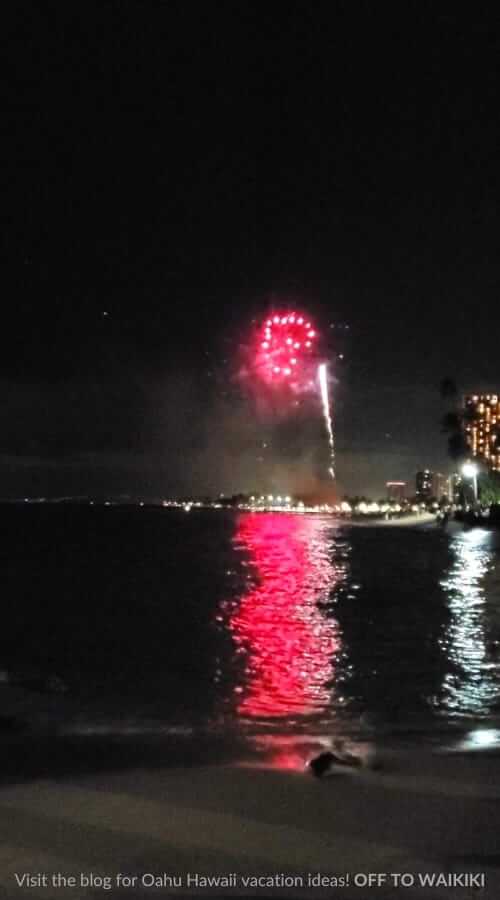 heart shaped fireworks at waikiki friday night fireworks